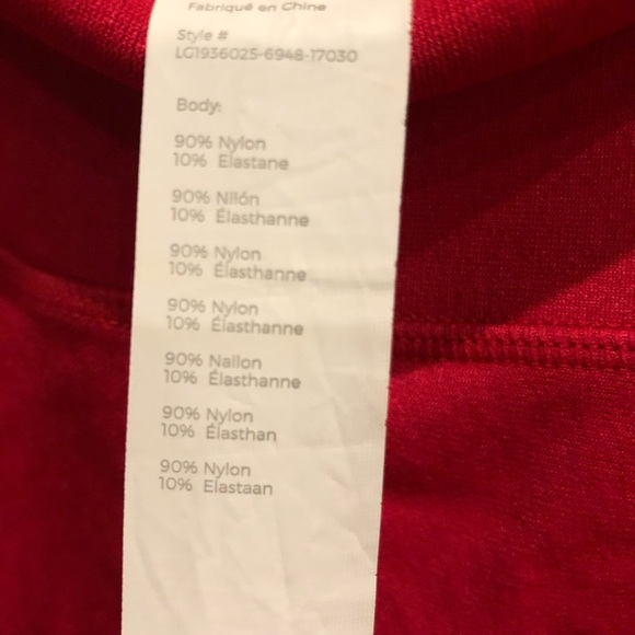 Fabletics Seamless High Waisted Compression Tight Leggings Pants Mesh Red S. - Picture 7 of 9